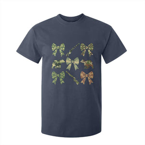 Women Bear Hunting Season T Shirt For Kid Camo Bow Coquette Gift TS12 Navy Print Your Wear