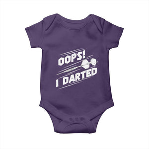 Funny Dart Thrower Baby Onesie Oops I Darted Gift For Dartist TS12 Purple Print Your Wear