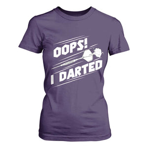 Funny Dart Thrower T Shirt For Women Oops I Darted Gift For Dartist TS12 Purple Print Your Wear