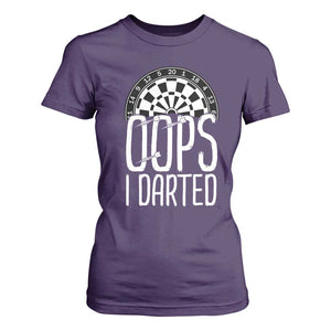 Sarcastic Dartist Gift T Shirt For Women Funny Oops I Darted Darts Lover TS12 Purple Print Your Wear