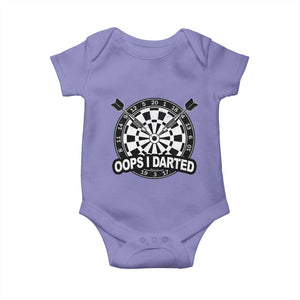 Funny Oops I Darted Baby Onesie Sarcastic Dartist Darts Lover Gift TS12 Violet Print Your Wear
