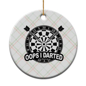 Funny Oops I Darted Ceramic Ornament Sarcastic Dartist Darts Lover Gift TS12 1pc Christmas Plaid Print Your Wear