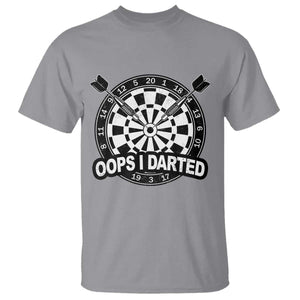 Funny Oops I Darted T Shirt Sarcastic Dartist Darts Lover Gift TS12 Sport Gray Print Your Wear