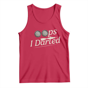 Oops I Darted Tank Top Funny Pub Darts Lover TS12 Red Print Your Wear