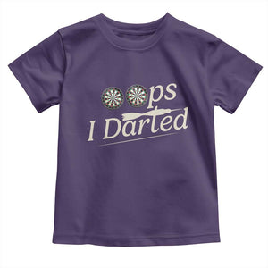 Oops I Darted Toddler T Shirt Funny Pub Darts Lover TS12 Purple Print Your Wear