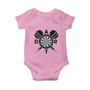 Vintage Dartboard Gift Idea For Dart Lover Baby Onesie TS12 Light Pink Print Your Wear