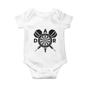 Vintage Dartboard Gift Idea For Dart Lover Baby Onesie TS12 White Print Your Wear