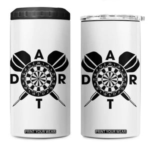 Vintage Dartboard Gift Idea For Dart Lover 4 in 1 Can Cooler Tumbler TS12 One Size: 16 oz White Print Your Wear