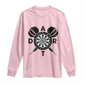 Vintage Dartboard Gift Idea For Dart Lover Long Sleeve Shirt TS12 Light Pink Print Your Wear
