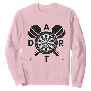 Vintage Dartboard Gift Idea For Dart Lover Sweatshirt TS12 Light Pink Print Your Wear