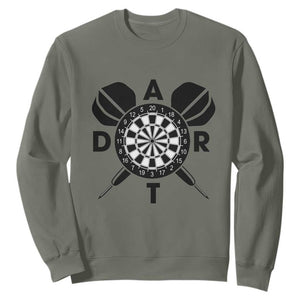 Vintage Dartboard Gift Idea For Dart Lover Sweatshirt TS12 Military Green Print Your Wear