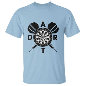 Vintage Dartboard Gift Idea For Dart Lover T Shirt TS12 Light Blue Print Your Wear
