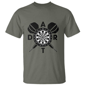 Vintage Dartboard Gift Idea For Dart Lover T Shirt TS12 Military Green Print Your Wear