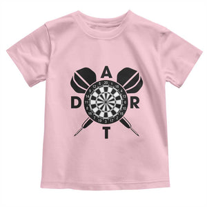 Vintage Dartboard Gift Idea For Dart Lover Toddler T Shirt TS12 Light Pink Print Your Wear