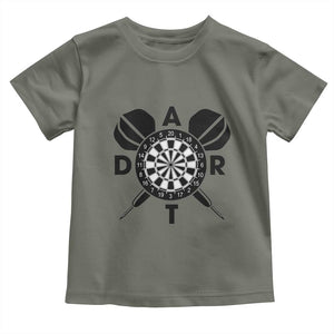 Vintage Dartboard Gift Idea For Dart Lover Toddler T Shirt TS12 Military Green Print Your Wear