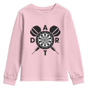 Vintage Dartboard Gift Idea For Dart Lover Youth Sweatshirt TS12 Light Pink Print Your Wear