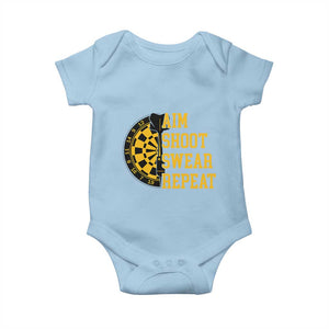 Funny Darts Retro Vintage Baby Onesie Aim Shoot Swear Repeat Dartist Gift TS12 Light Blue Print Your Wear