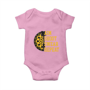 Funny Darts Retro Vintage Baby Onesie Aim Shoot Swear Repeat Dartist Gift TS12 Light Pink Print Your Wear