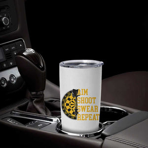 Funny Darts Retro Vintage Tumbler Cup Aim Shoot Swear Repeat Dartist Gift TS12 Print Your Wear