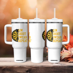 Funny Darts Retro Vintage Tumbler With Handle Aim Shoot Swear Repeat Dartist Gift TS12 Print Your Wear