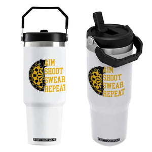 Funny Darts Retro Vintage Flip Straw Tumbler Aim Shoot Swear Repeat Dartist Gift TS12 One Size: 30 oz White Print Your Wear