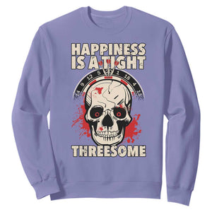 Happiness Is a Tight Threesome Sweatshirt Gothic Dart Player Gift TS12 Violet Print Your Wear