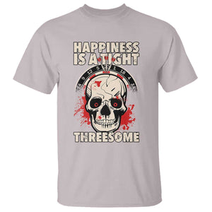 Happiness Is a Tight Threesome T Shirt Gothic Dart Player Gift TS12 Ice Gray Print Your Wear