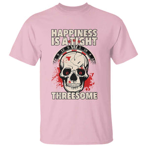 Happiness Is a Tight Threesome T Shirt Gothic Dart Player Gift TS12 Light Pink Print Your Wear