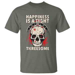 Happiness Is a Tight Threesome T Shirt Gothic Dart Player Gift TS12 Military Green Print Your Wear