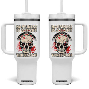 Happiness Is a Tight Threesome Tumbler With Handle Gothic Dart Player Gift TS12 One Size: 40 oz White Print Your Wear