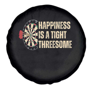 Funny Darts Happiness Is A Tight Threesome Spare Tire Cover Vintage Dartist Gift TS12 Print Your Wear