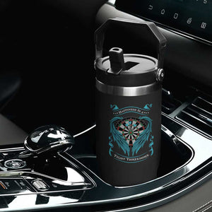 Dart Player Sport Flip Straw Tumbler Darts Happiness Is A Tight Threesome TS12 Print Your Wear