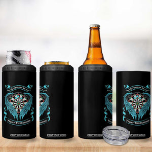 Dart Player Sport 4 in 1 Can Cooler Tumbler Darts Happiness Is A Tight Threesome TS12 Print Your Wear