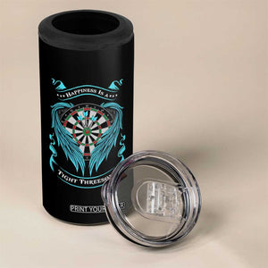 Dart Player Sport 4 in 1 Can Cooler Tumbler Darts Happiness Is A Tight Threesome TS12 Print Your Wear