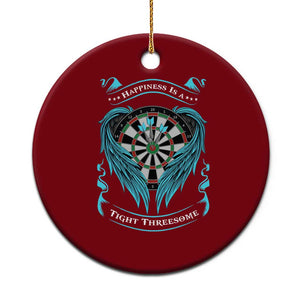 Dart Player Sport Ceramic Ornament Darts Happiness Is A Tight Threesome TS12 1pc Red Print Your Wear