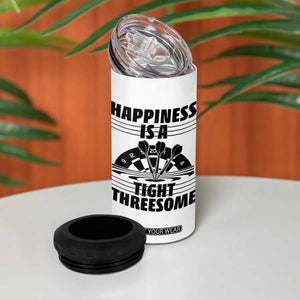 Dirty Joke Darts Gift 4 in 1 Can Cooler Tumbler Darts Happiness Is A Tight Threesome TS12 Print Your Wear