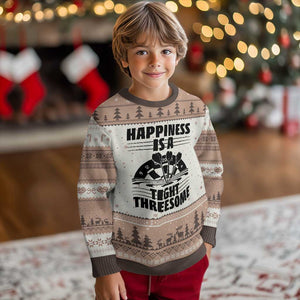 Dirty Joke Darts Gift Ugly Christmas Sweater Darts Happiness Is A Tight Threesome TS12 Mocha Mousse Print Your Wear