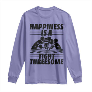 Dirty Joke Darts Gift Long Sleeve Shirt Darts Happiness Is A Tight Threesome TS12 Violet Print Your Wear