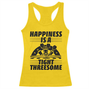 Dirty Joke Darts Gift Racerback Tank Top Darts Happiness Is A Tight Threesome TS12 Daisy Print Your Wear