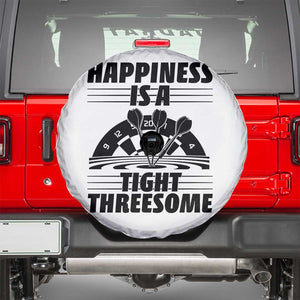 Dirty Joke Darts Gift Spare Tire Cover Darts Happiness Is A Tight Threesome TS12 White Print Your Wear
