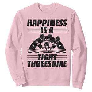 Dirty Joke Darts Gift Sweatshirt Darts Happiness Is A Tight Threesome TS12 Light Pink Print Your Wear