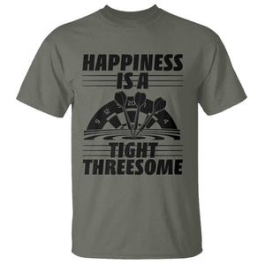 Dirty Joke Darts Gift T Shirt Darts Happiness Is A Tight Threesome TS12 Military Green Print Your Wear