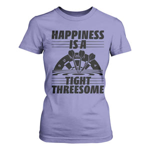 Dirty Joke Darts Gift T Shirt For Women Darts Happiness Is A Tight Threesome TS12 Violet Print Your Wear