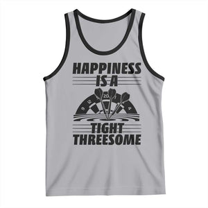 Dirty Joke Darts Gift Tank Top Darts Happiness Is A Tight Threesome TS12 Athletic Heather Black Print Your Wear