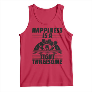Dirty Joke Darts Gift Tank Top Darts Happiness Is A Tight Threesome TS12 Red Print Your Wear