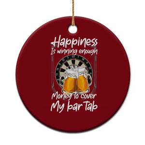 Bar Tab Darts Player Gift Ceramic Ornament Winning Money To Cover My Bar Tab TS12 1pc Red Print Your Wear