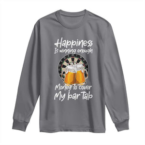 Bar Tab Darts Player Gift Long Sleeve Shirt Winning Money To Cover My Bar Tab TS12 Charcoal Print Your Wear