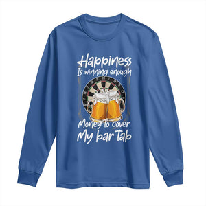 Bar Tab Darts Player Gift Long Sleeve Shirt Winning Money To Cover My Bar Tab TS12 Royal Blue Print Your Wear