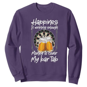 Bar Tab Darts Player Gift Sweatshirt Winning Money To Cover My Bar Tab TS12 Purple Print Your Wear