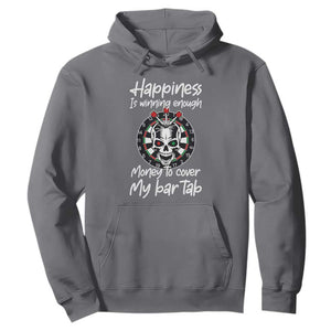 Darts Lover Drinking Game Hoodie Winning Money To Cover My Bar Tab TS12 Charcoal Print Your Wear